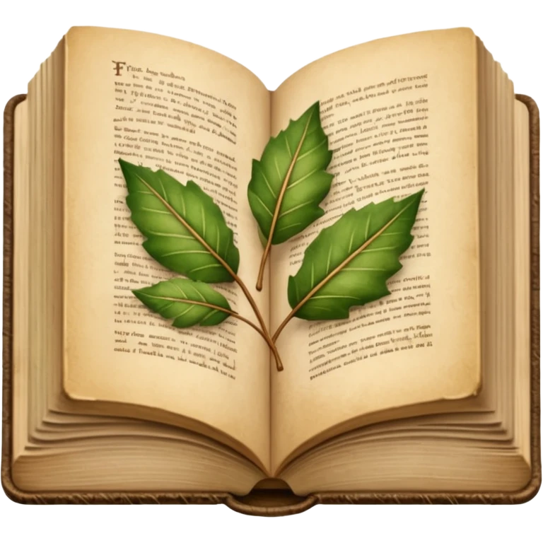 beige autumn open book with leaves on it emoji