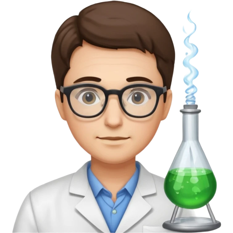 a scientist wearing glasses emoji