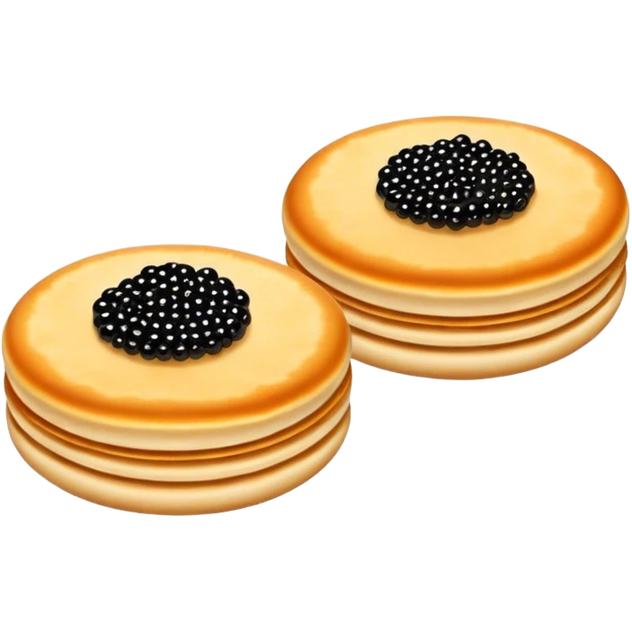 Russian blinis with caviar emoji