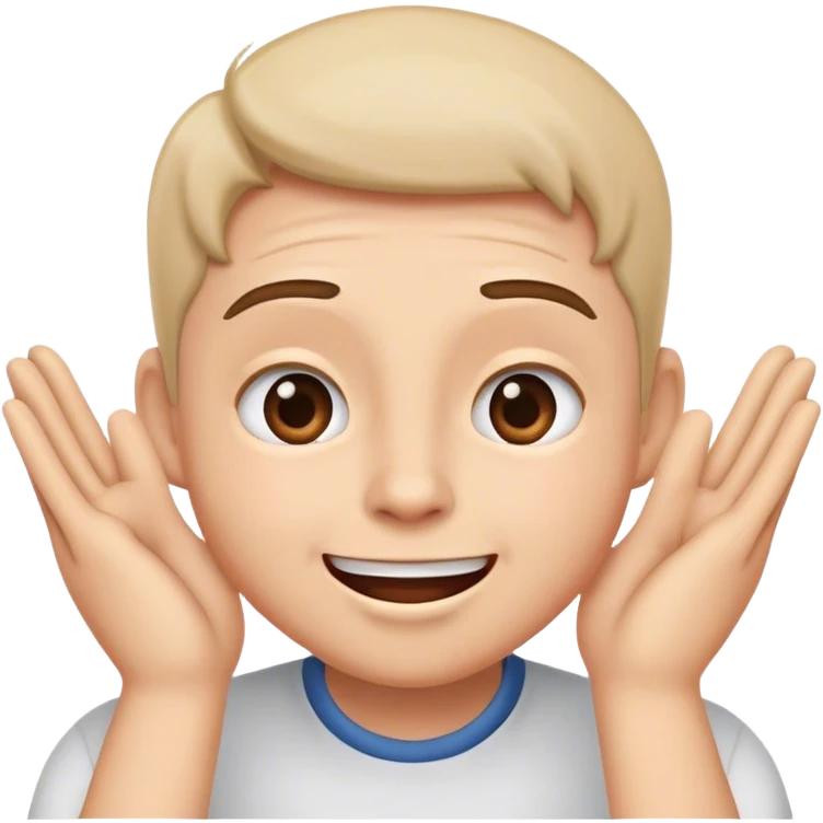 Excited face with hands on cheeks emoji