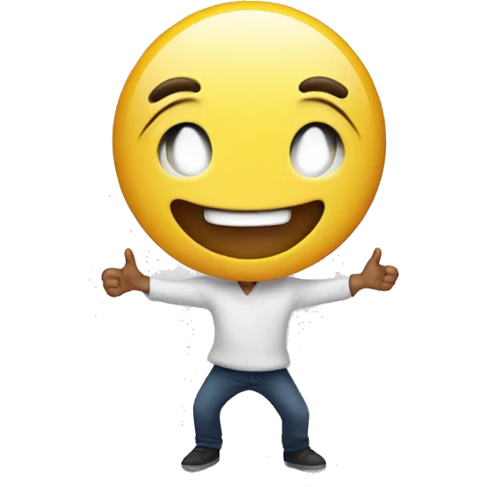 smiley with spread arms in front emoji