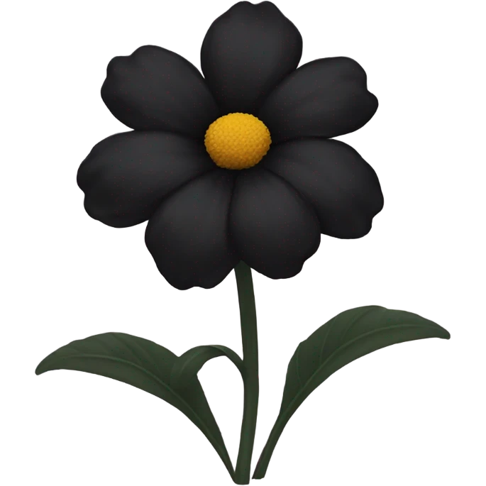 Black flower emoji