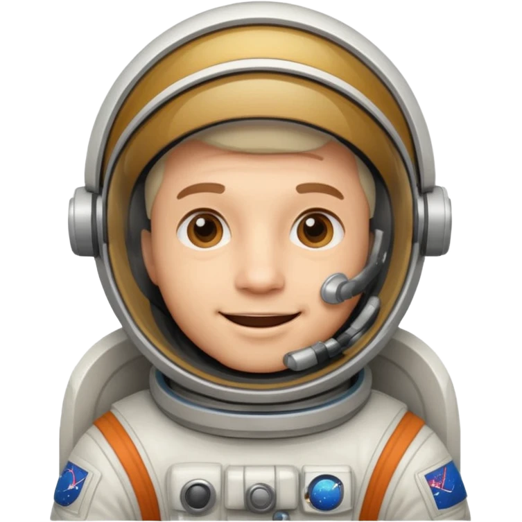 male astronaut cheerful emoji