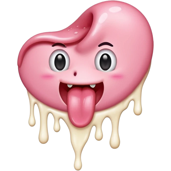 Tongue with milk on it emoji