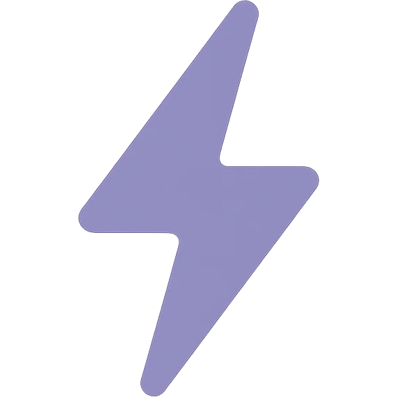 A dull purple Thunderbolt emoji