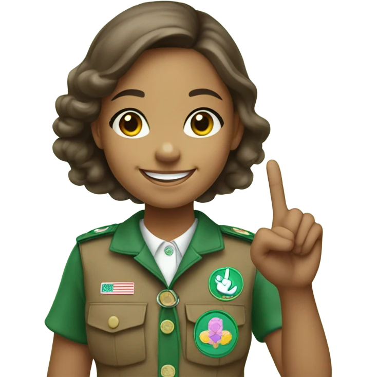 Peace out Girl Scout emoji