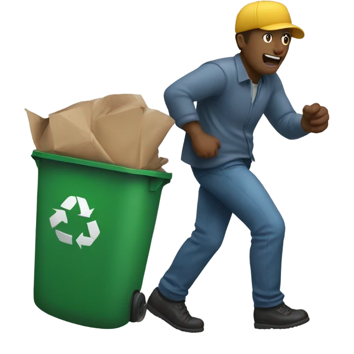 Taking out the trash emoji