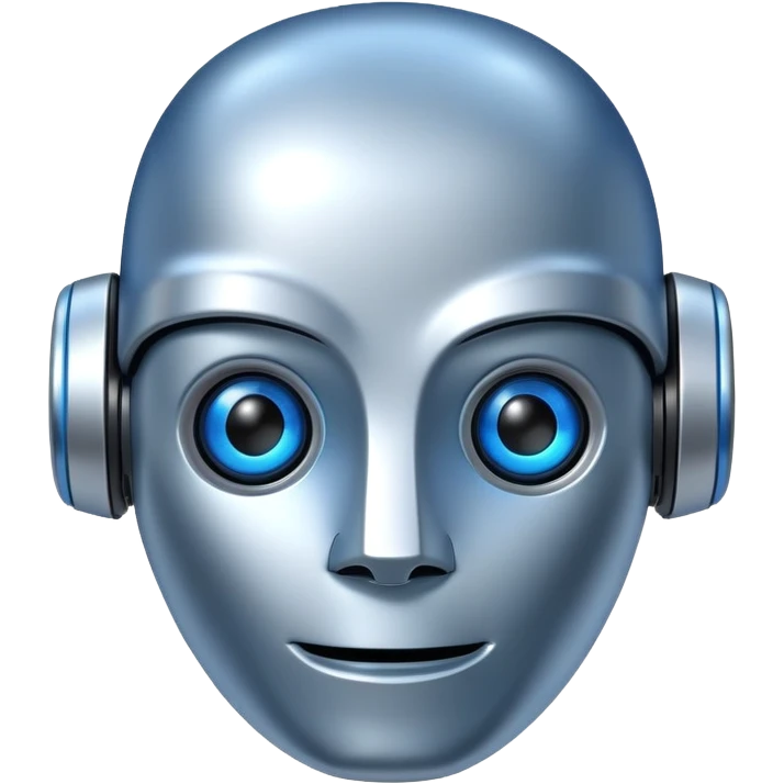 artificial intelligence, friendly robot face emoji