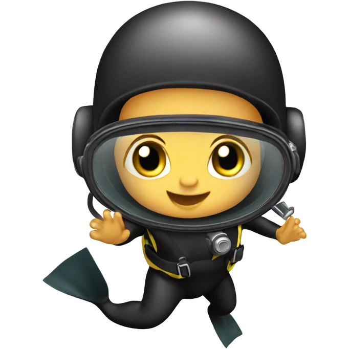 Baby scuba diving emoji
