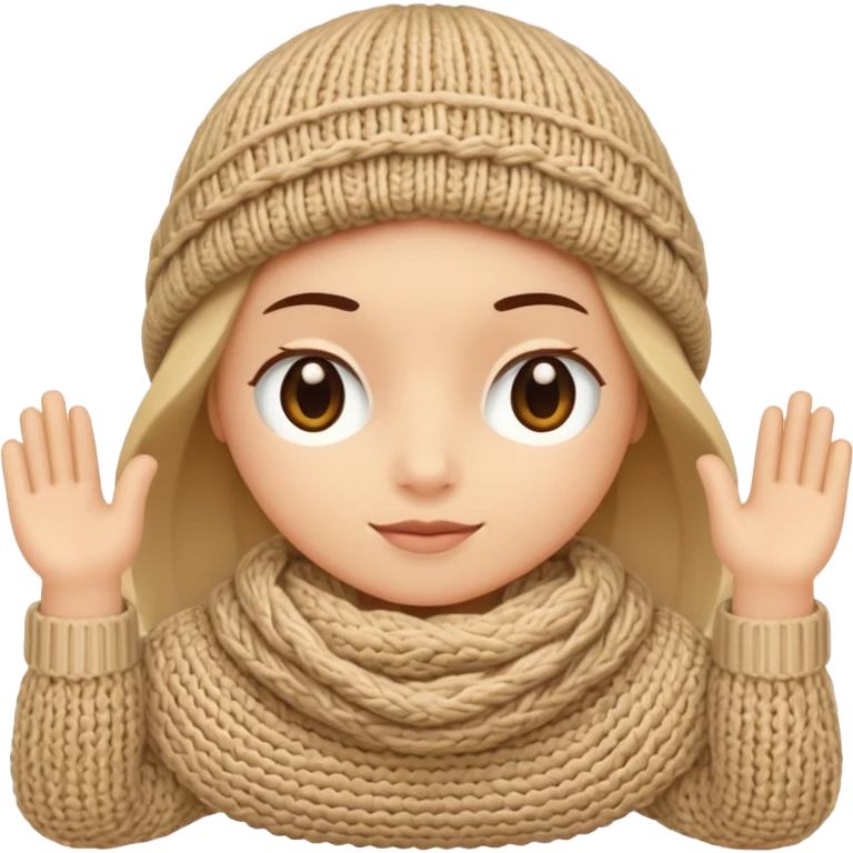 Knitting beige emoji