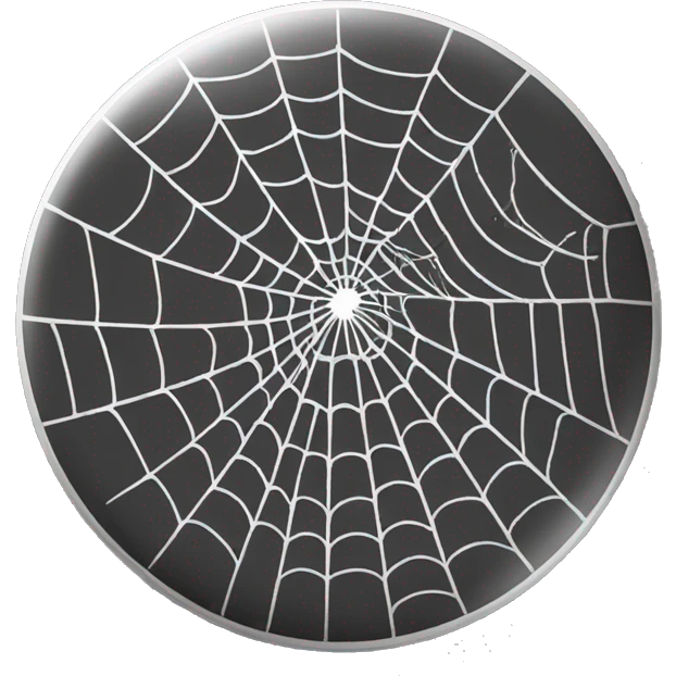 spider web round button emoji