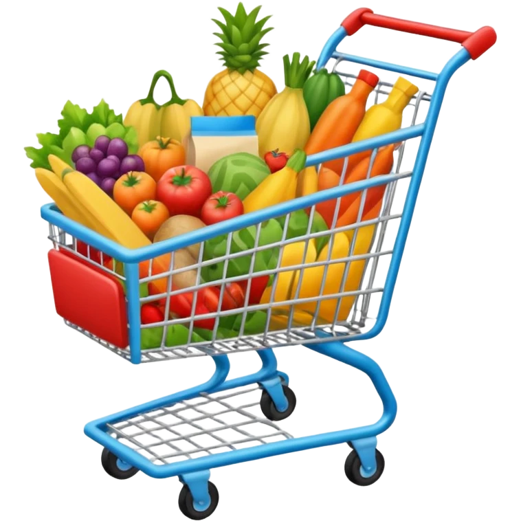 shopping cart full groceries emoji