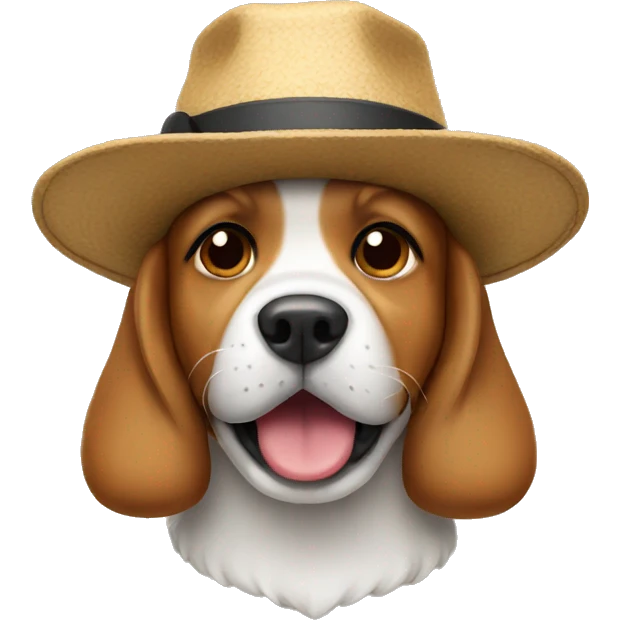 dog with hat emoji