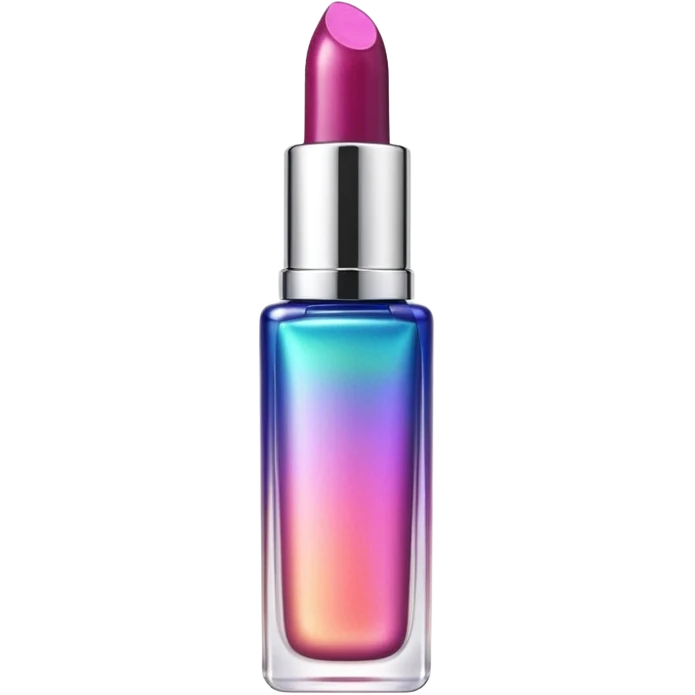 Multichrome Colorshifting Liquid lipstick, translucent bottle with chrome lid emoji