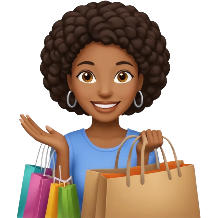 Market Shopper black woman emoji
