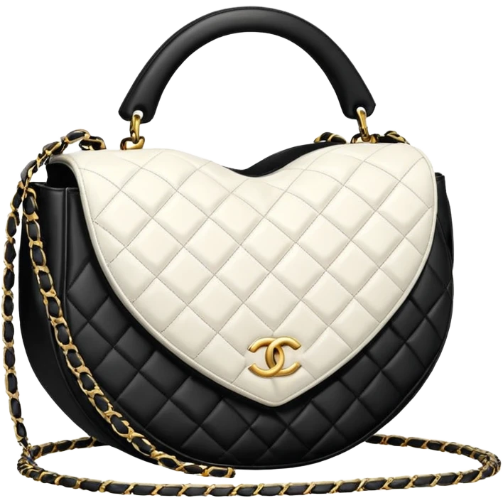 chanel heart shape bag white color bag emoji