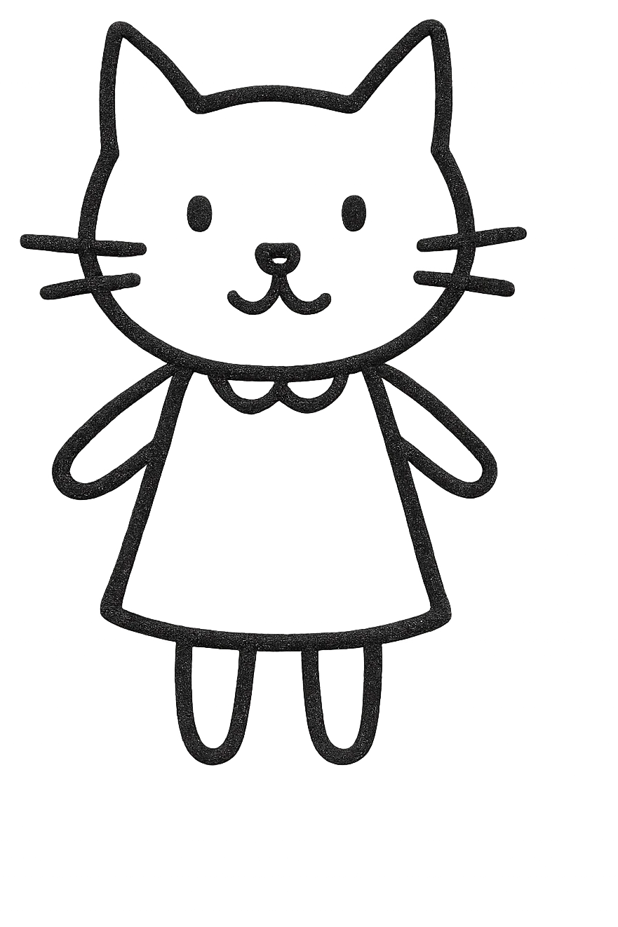 a cat wearing a dress emoji