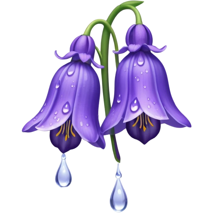 Bluebell flower full of sorrows  emoji
