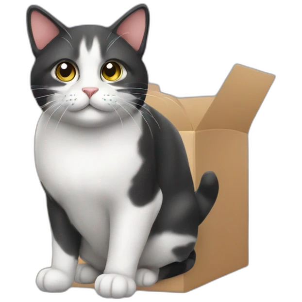 cat from gift box emoji