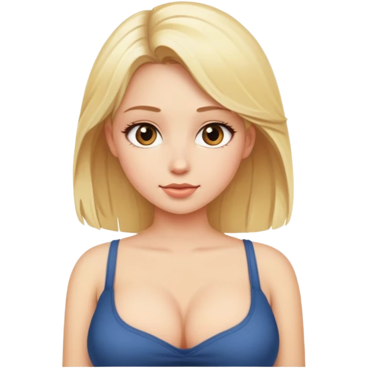 Blonde girl with big boobs emoji