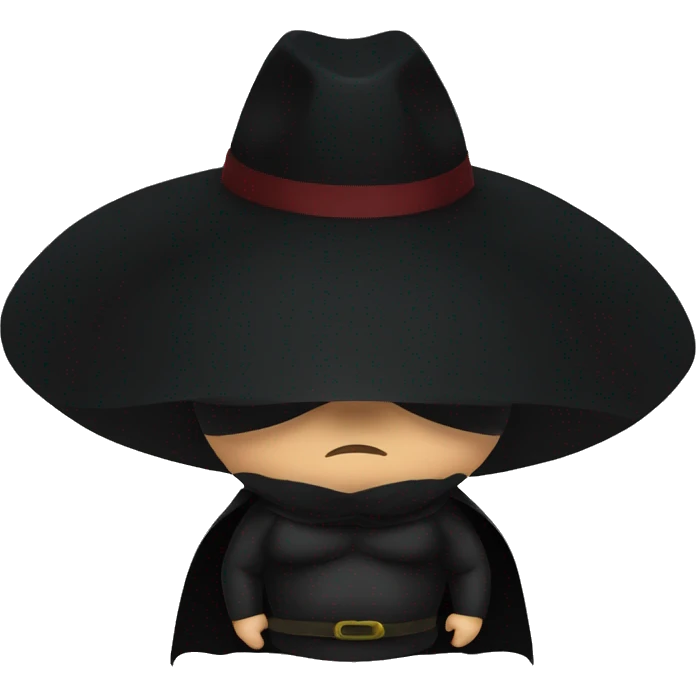 fat zorro waiting in the shadows emoji