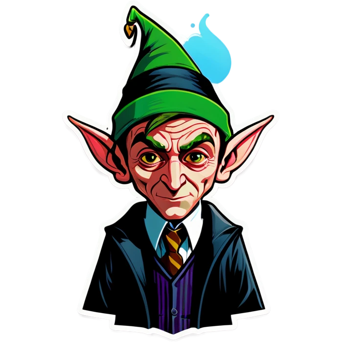 Dobbie the elf from Harry Potter as a gangster emoji