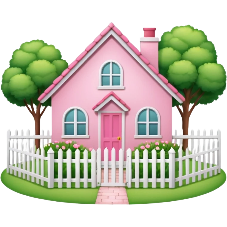 Pink cute House emoji