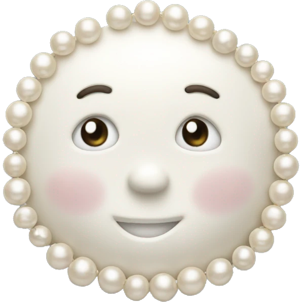 Now in milk color made from pearls  emoji