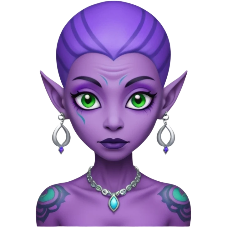 lady alien with tattoo emoji