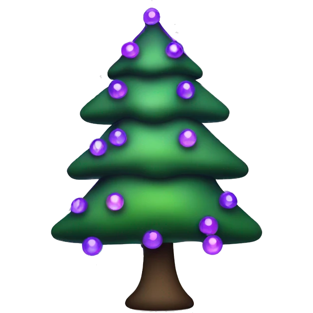 Christmas tree with purple lights emoji