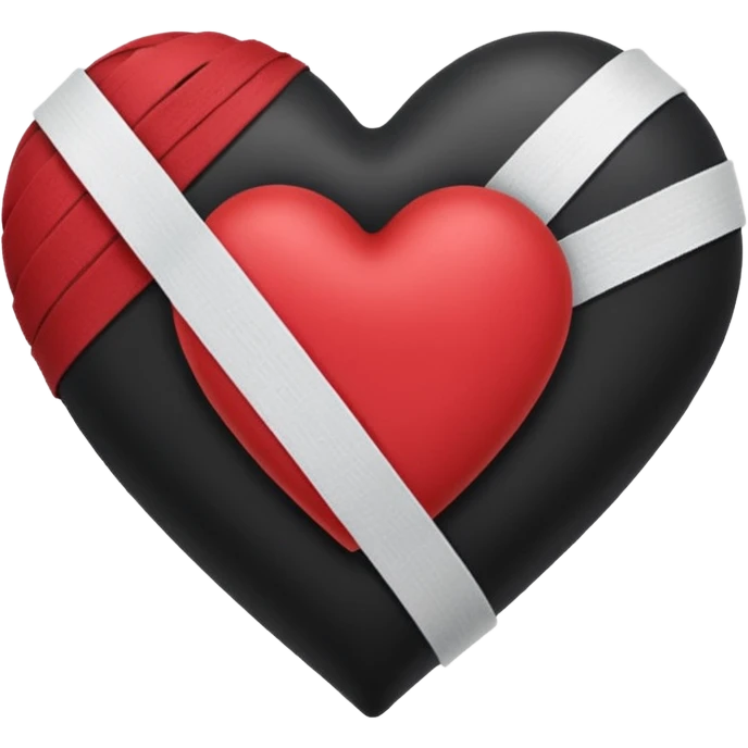 black heart with a bandage emoji