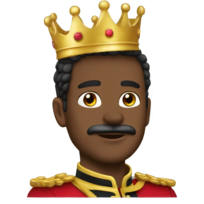 Principe con corona negra emoji
