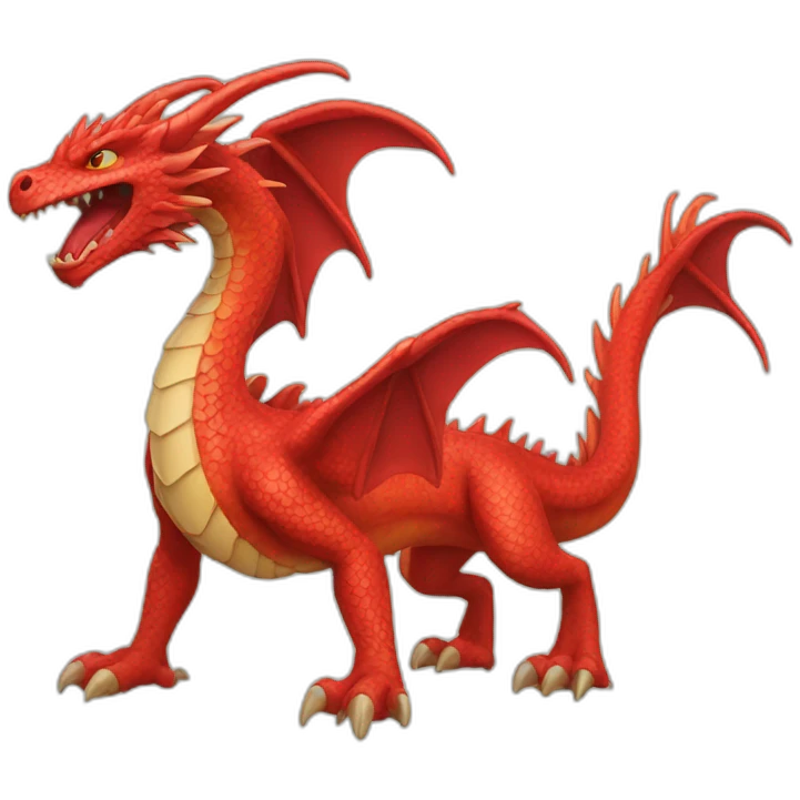 Ancient red dragon emoji