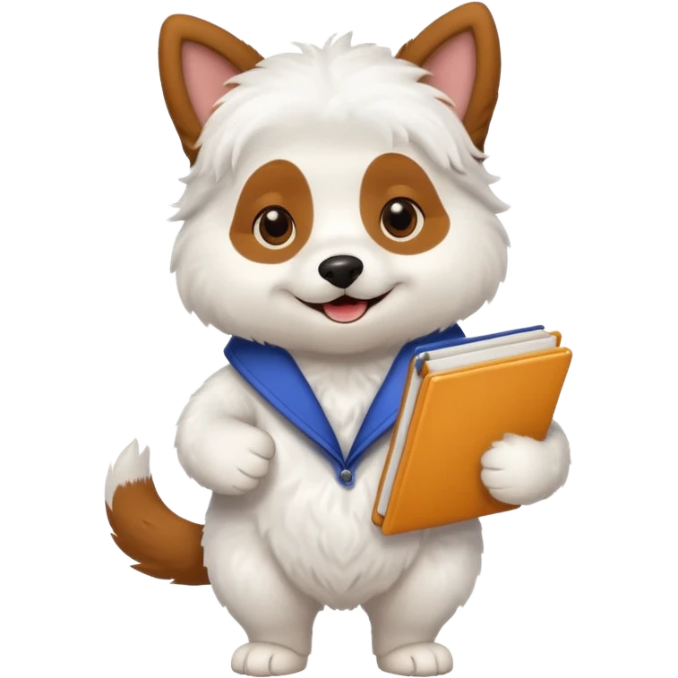 funny dog with full body with diary

 emoji