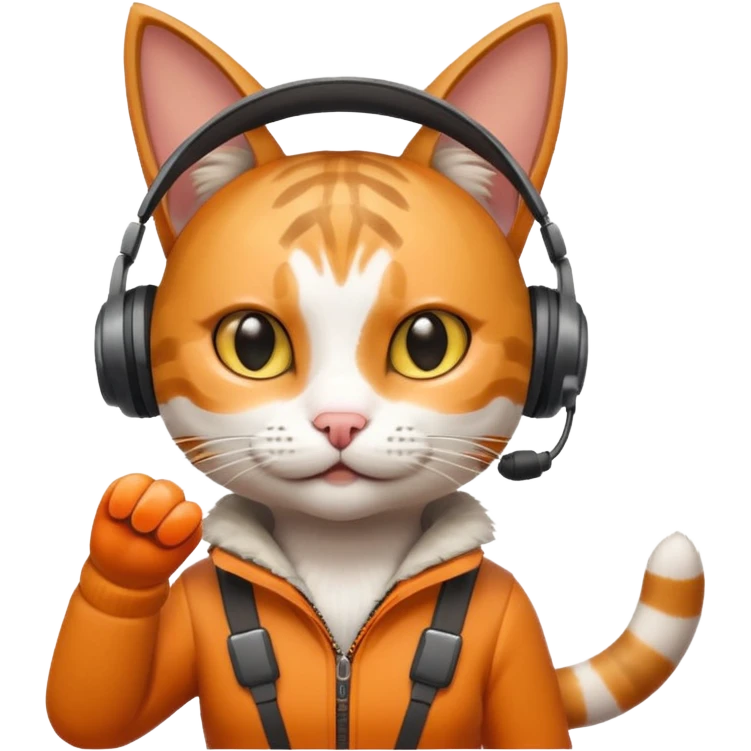 A cat playing fortnite emoji