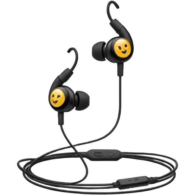 old wired earphones emoji