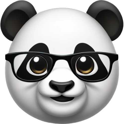 Panda con lentes emoji