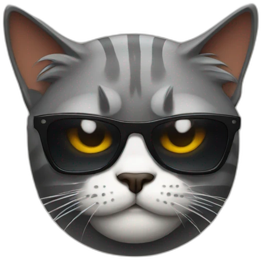 Angry cat wearing sunglasses emoji