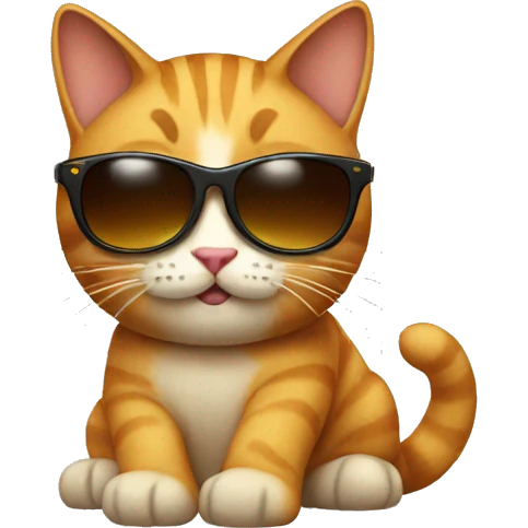 Cat with sunglasses emoji