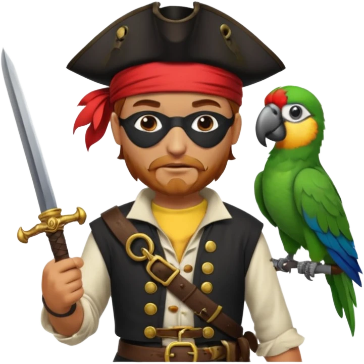 pirate and parrot emoji