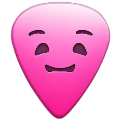 guitar-pick-pink emoji
