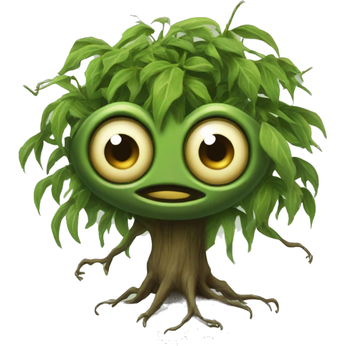 bowtruckle: Small, tree-guardian creatures resembling sticks with eyes, known for their attachment to particular trees and wood. emoji
