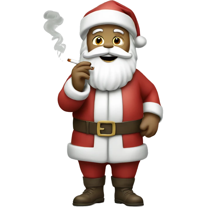 White Santa with a cigarette  emoji