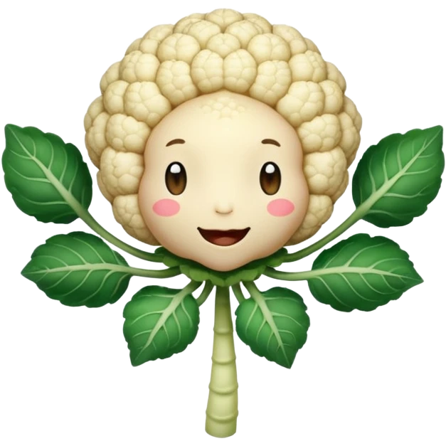 Polliflower.  It is a cauliflower floret with skinny arms and legs and a heart. emoji