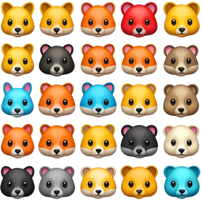 High resolution of animals emoji