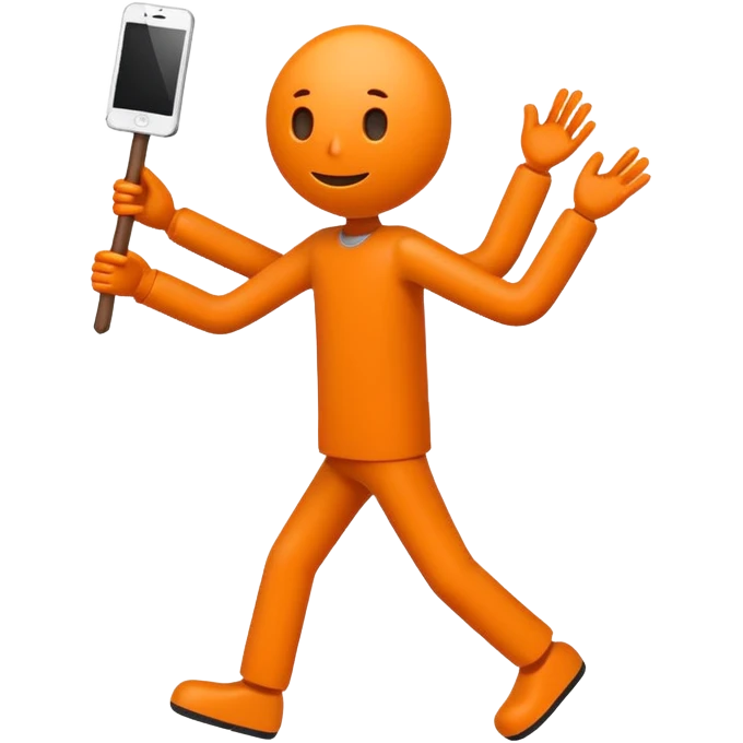 Orenge sticfigüre from alanbecker emoji