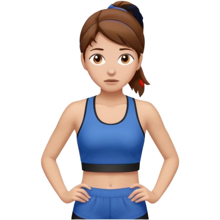 피곤해보이는, 운동복 입은 여자 / 갈새검리 emoji