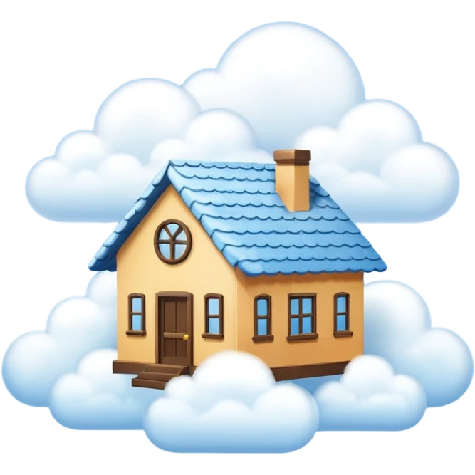 house made of clouds material  emoji