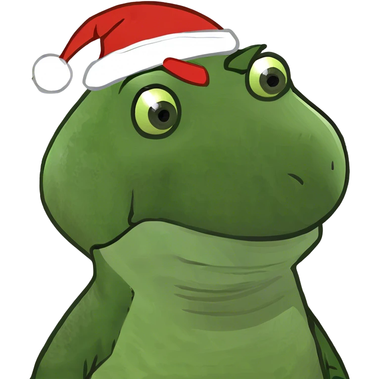 Dinosaurio gorro navideño  emoji