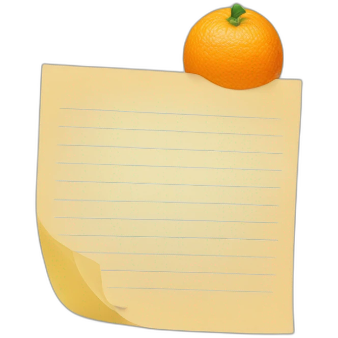 orange post it with writing emoji
